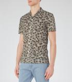 Reiss Hiro - Mens Printed Cotton Shirt In Brown, Size Xs
