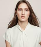 Reiss Abel - Knot-front Top In White, Womens, Size 2