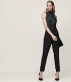 Reiss Kita - Lace-back Jumpsuit In Black, Womens, Size 2