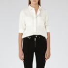 Reiss Meera - Womens Silk Pocket-front Shirt In White
