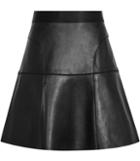 Reiss Chiya - Womens Leather A-line Skirt In Black, Size 6