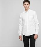 Reiss Ainslee - Cotton Oxford Shirt In White, Mens, Size M
