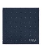 Reiss Planet - Mens Silk Twill Pocket Square In Blue