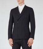 Reiss Grove B - Pinstripe Wool Blazer In Blue, Mens, Size 36