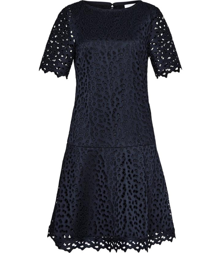 Reiss Mae - Womens Drop-waist Lace Dress In Blue, Size 4