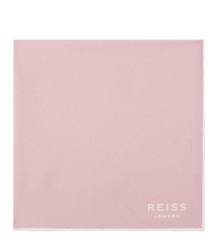 Reiss Moon - Mens Silk Pocket Square In Red