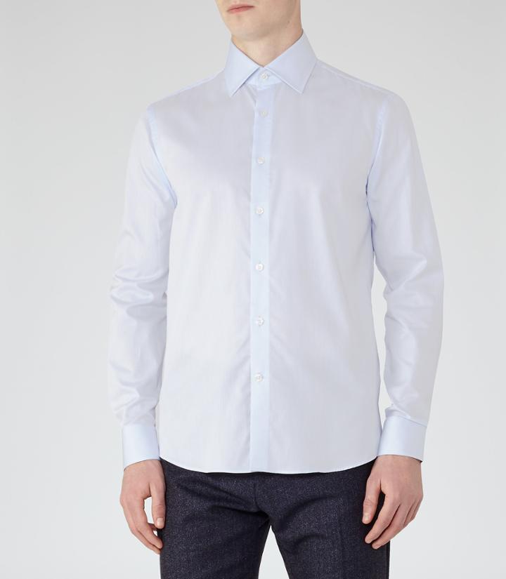 Reiss Christopher - Mens Classic-fit Shirt In Blue, Size S