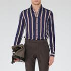 Reiss Coltby - Mens Graphic Stripe Shirt In Blue