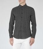 Reiss Stingray - Mens Slim-fit Shirt In Black, Size S