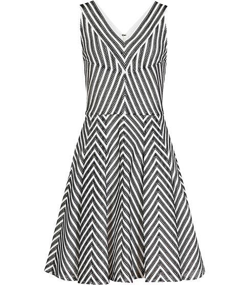 Reiss Beverly Striped Fit And Flare Dress