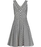 Reiss Beverly Striped Fit And Flare Dress
