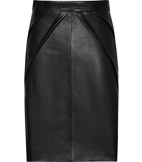 Reiss Clarisse Leather Mix Skirt