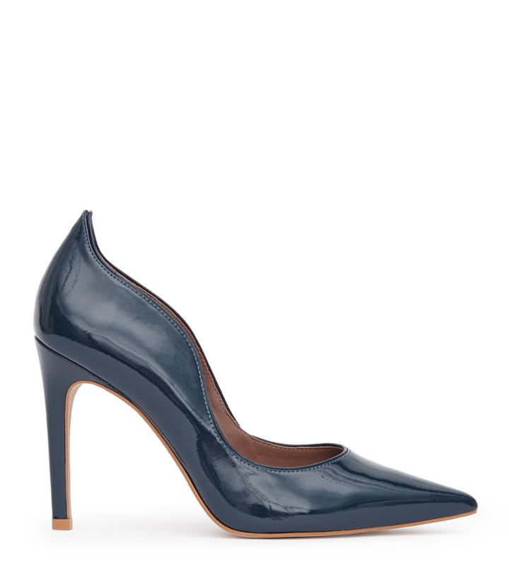 Reiss Ness - Womens Patent-leather Court Shoes In Green, Size 3