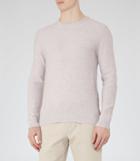 Reiss Gerry - Mens Melange Crew Neck Jumper In Grey, Size Xs