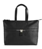 Reiss Newman - Zip Leather Tote Bag In Black, Mens