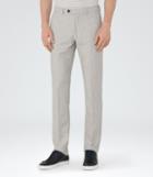 Reiss Display - Mens Wool Blend Trousers In Grey, Size 28