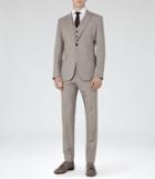 Reiss Fiji - Mens Three Piece Suit In Brown, Size 38