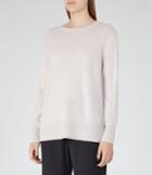Reiss Edna - Womens Cashmere And Merino Jumper In Grey, Size Xs