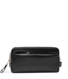 Reiss Mountwell - Leather Wash Bag In Black, Mens