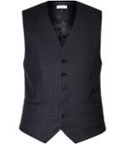Reiss Marvel W - Mens Checked Wool Waistcoat In Blue, Size 36