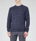 Reiss Drava - Mens Loopback Cotton Sweatshirt In Blue, Size Xs