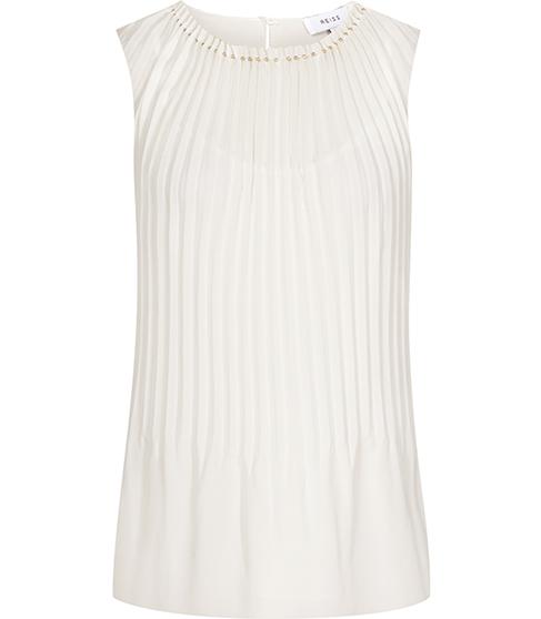 Reiss Blooms Pleat-front Top