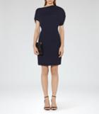 Reiss Laney - Womens Draped Plisse Dress In Blue, Size 4