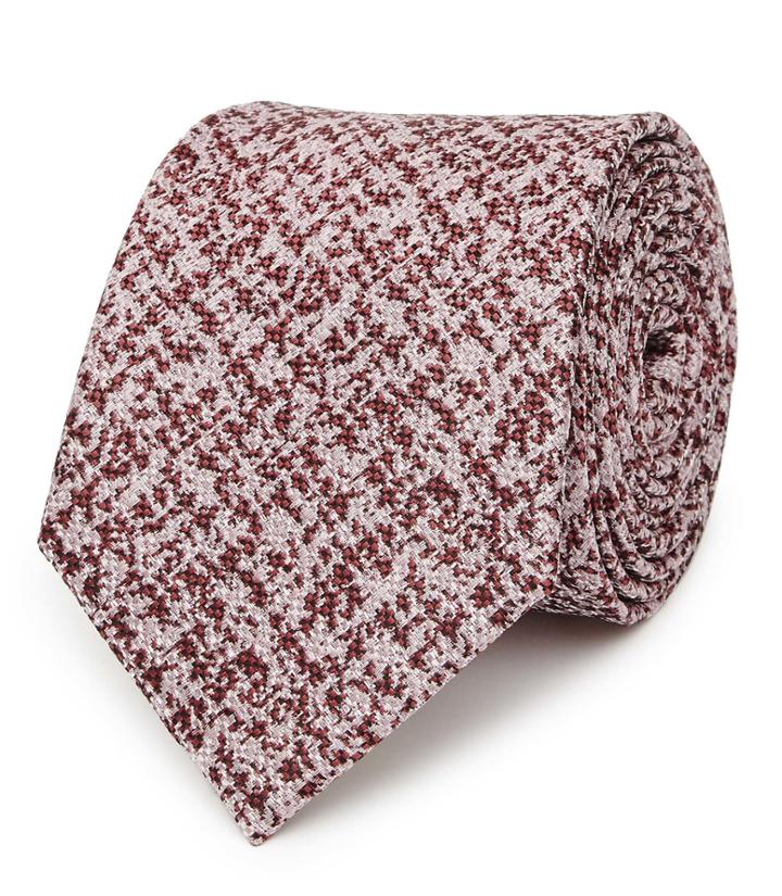 Reiss Denson - Mens Mottled Silk Tie In Red, Size One Size