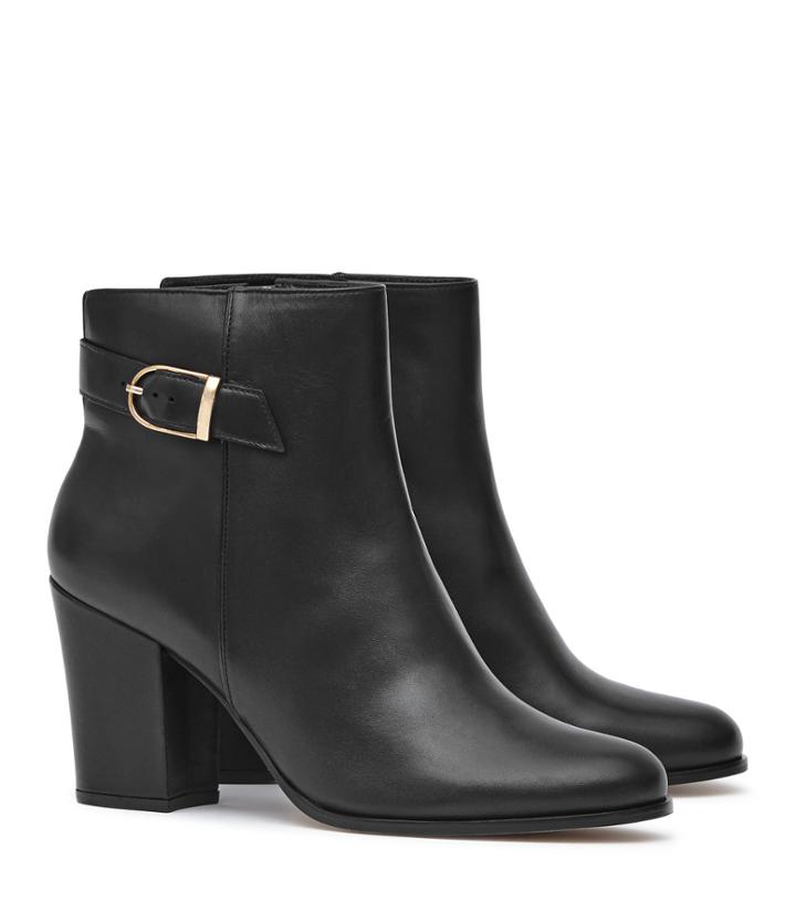 Reiss Mason - Womens Buckle-strap Boots In Black, Size 4