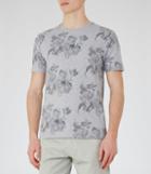 Reiss Michael - Floral Print T-shirt In Grey, Mens, Size S