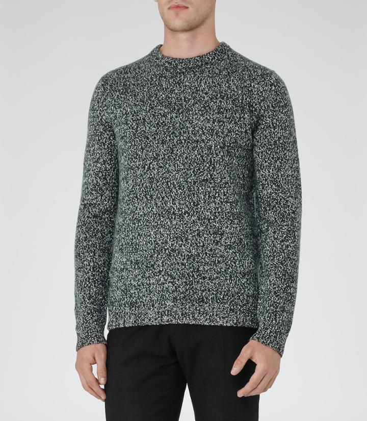 Reiss Horton - Mens Twisted Yarn Jumper In Green, Size S