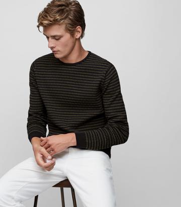 Reiss Hermitage - Crew-neck Stripe Jumper In Blue, Mens, Size Xs