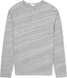 Reiss Sagres - Mens Grandad Collar T-shirt In Grey, Size Xs