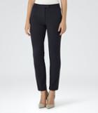 Reiss Joanne - Womens Cropped Tailored Trousers In Blue, Size 6