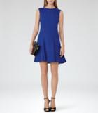Reiss Abey - Pleat-hem Shift Dress In Blue, Womens, Size 0