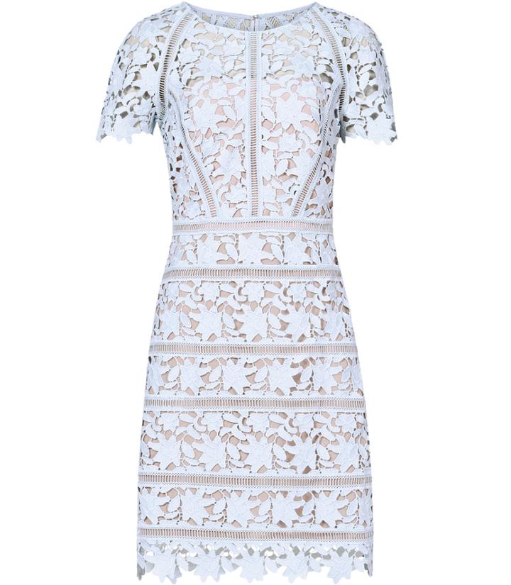 Reiss Orchid - Womens Lace Dress In Blue, Size 4