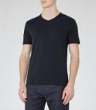 Reiss Majestic - Mens Raw Edge T-shirt In Blue, Size S