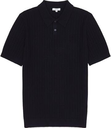 Reiss Chapel Ribbed Polo Shirt