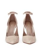 Reiss Marla - Womens Suede Ankle-strap Shoes In White, Size 3