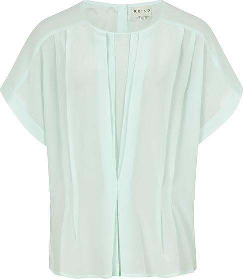 Reiss Penny Tuck Front Button Back Top