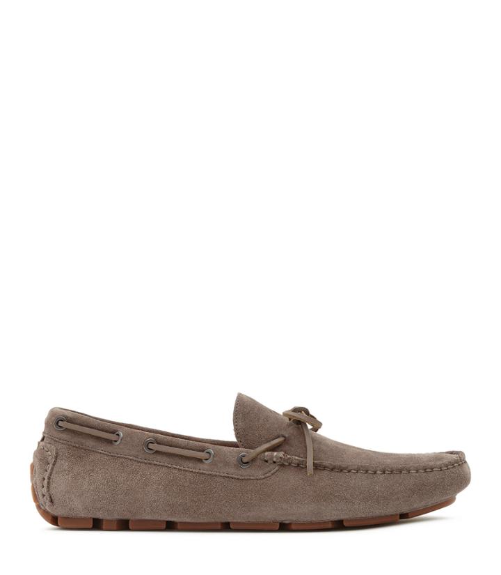 Reiss Benton - Mens Suede Driving Shoes In Grey, Size 7