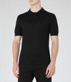 Reiss Hendrick - Mens Mottled Polo Shirt In Black, Size S