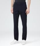 Reiss Ciaro - Mens Heavyweight Cotton Trousers In Blue, Size 28