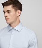 Reiss Oxide - Slim-fit Stretch Shirt In Blue, Mens, Size S