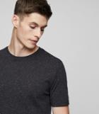 Reiss Nate - Flecked Crew-neck T-shirt In Blue, Mens, Size S