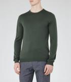 Reiss Hart - Mens Merino Wool Jumper In Green, Size Xs