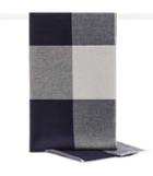 Reiss Ginny - Womens Wool And Silk Checked Scarf In Blue