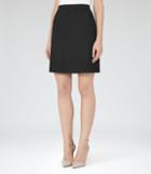 Reiss Mendes - Womens Textured Skirt In Black, Size 6