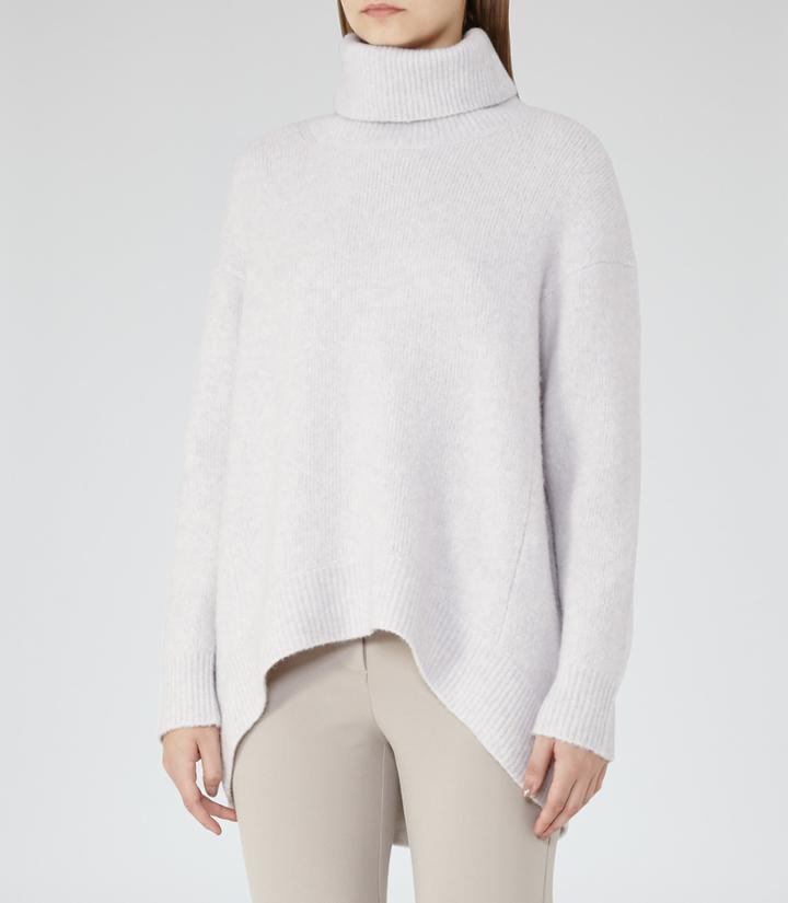 Reiss Philberta - Womens Roll Neck Jumper In Grey, Size S