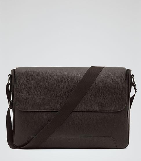 Reiss Martin Leather Messenger Bag